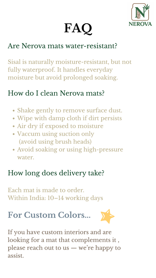 Caring for Your Nerova Mats