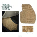 Nerova Ragnar Pochi Natural chunky sisal car mat set — product graphic, natural undyed sisal